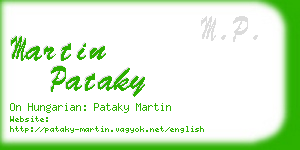 martin pataky business card